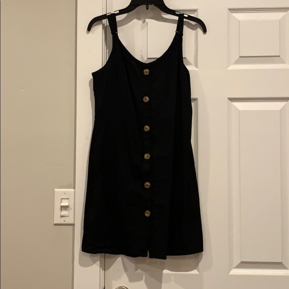Black cotton dress